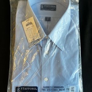Stafford Classic Fit size 17 Short Sleeve shirt new